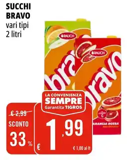 Tigros Succhi bravo RAUCH offerta