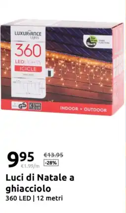 Action Luci di Natale a ghiacciolo offerta
