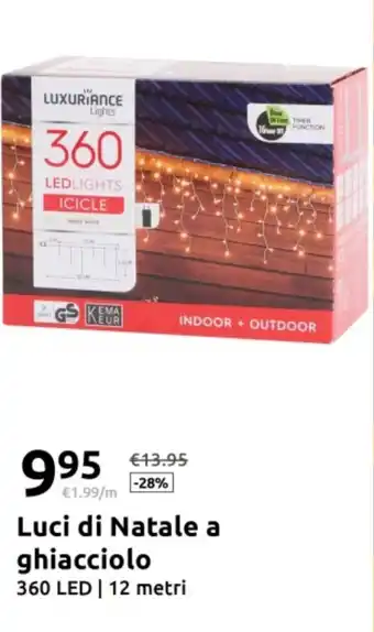 Luci di Natale a ghiacciolo