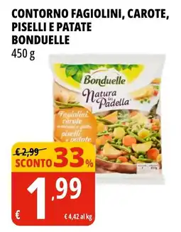Tigros Contorno fagiolini, carote, piselli e patate BONDUELLE offerta