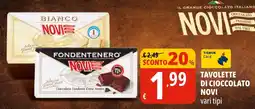 Tigros Tavolette di cioccolato NOVI offerta