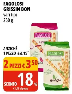 Tigros Fagolosi GRISSIN BON offerta