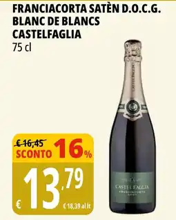 Tigros Franciacorta satèn d.o.c.g. blanc de blancs CASTELFAGLIA offerta
