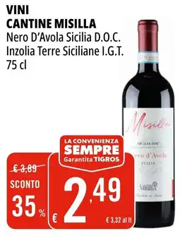 Tigros Vini cantine MISILLA offerta