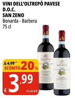 Tigros Vini dell'oltrepò pavese d.o.c. SAN ZENO offerta