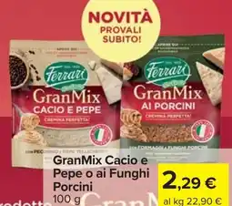 Carrefour GranMix Cacio e Pepe o ai Funghi Porcini offerta