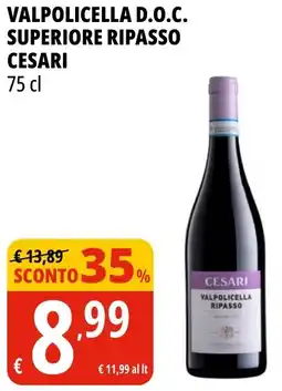 Tigros Valpolicella d.o.c. superiore ripasso CESARI offerta