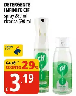 Tigros Detergente infinite CIF offerta