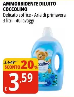 Tigros Ammorbidente diluito COCCOLINO offerta