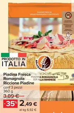 Carrefour Piadina Fresca Romagnola Riccione Piadine offerta