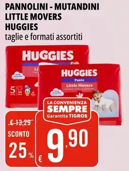 Tigros Pannolini - mutandini little movers HUGGIES offerta