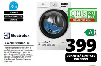 Electrolux LAVATRICE EW6FBG19G
