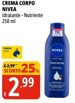 Tigros Crema corpo NIVEA offerta