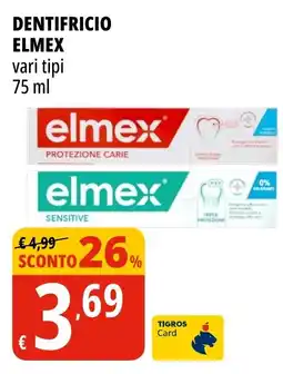 Tigros Dentifricio ELMEX offerta