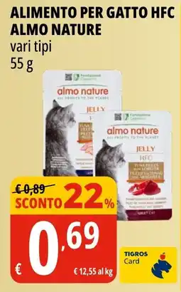 Tigros Alimento per gatto hfc ALMO NATURE offerta
