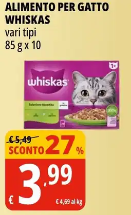 Tigros Alimento per gatto WHISKAS offerta