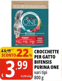 Tigros Crocchette per gatto bifensis PURINA ONE offerta