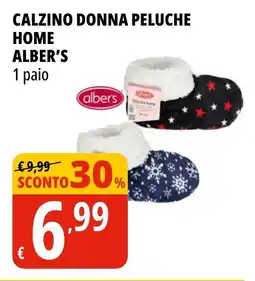 Tigros Calzino donna peluche home ALBER'S offerta