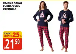 Tigros Pigiama natale donna/uomo COTONELLA offerta