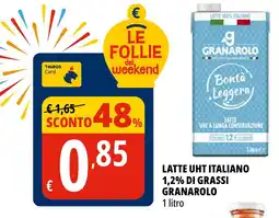 Tigros Latte uht italiano 1,2% di grassi GRANAROLO offerta