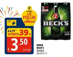 Tigros Birra BECK'S offerta