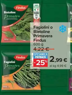Carrefour Fagiolini o Bietoline Primavera Findus offerta