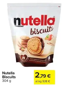 Carrefour Nutella Biscuits offerta