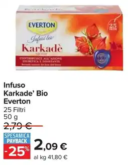 Carrefour Infuso Karkade' Bio Everton offerta