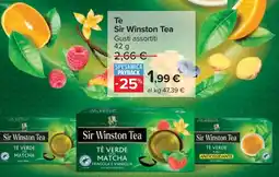 Carrefour Tè Sir Winston Tea offerta