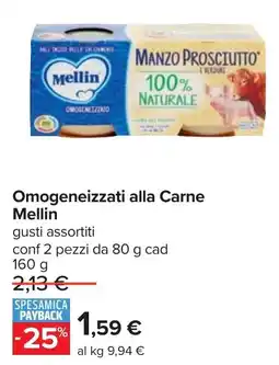 Carrefour Omogeneizzati alla Carne Mellin offerta