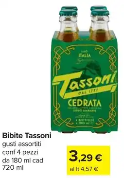 Carrefour Bibite Tassoni offerta