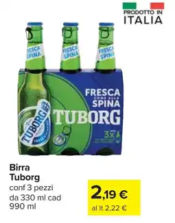 Carrefour Birra Tuborg offerta