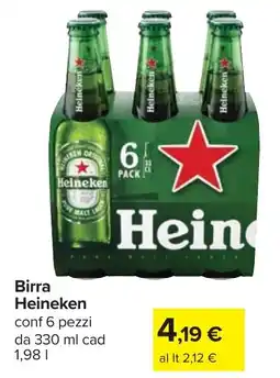 Carrefour Birra Heineken offerta