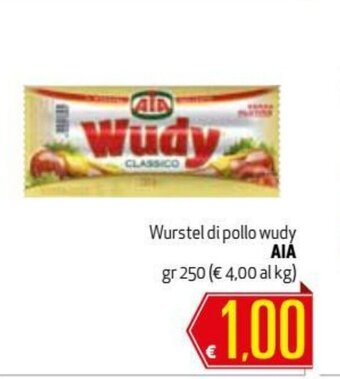 Maxi Supermercati Aia Wurstel di pollo wudy 250gr offerta