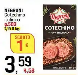 Famila Superstore NEGRONI Cotechino italiano offerta