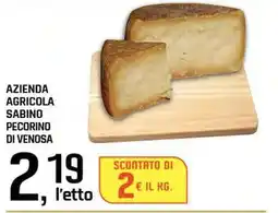 Famila Superstore Azienda agricola sabino pecorino di venosa offerta
