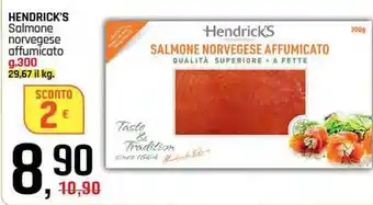 Famila Superstore HENDRICK'S Salmone norvegese affumicato offerta
