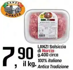 Famila Superstore LANZI Salsiccia di Norcia offerta