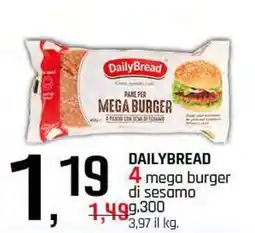Famila Superstore DAILYBREA 4 mega burger di sesamo offerta