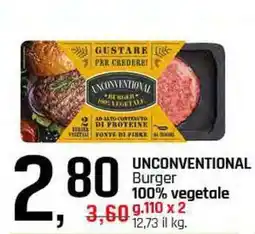 Famila Superstore UNCONVENTIONAL Burger 100% vegetale offerta