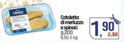 Famila Superstore Cotoletta di merluzzo e spinaci offerta