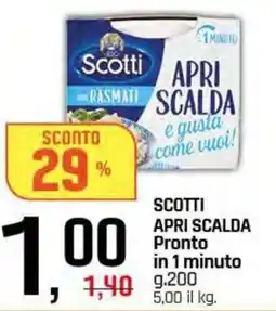 Famila Superstore SCOTTI APRI SCALDA Pronto in 1 minuto offerta