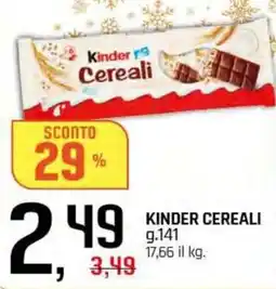 Famila Superstore Kinder cereali offerta