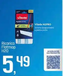 Famila Superstore Vileda H2PRO Ricarica Flatmop H20 offerta