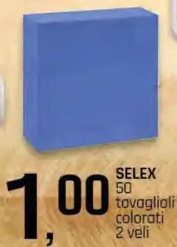 Famila Superstore SELEX 50 tovaglioli colorati 2 veli offerta