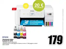 MediaWorld EPSON Stampante Inkjet Ecotank ET-2876 offerta