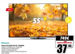 MediaWorld Hisense Smart TV OLED 4K 55” 55A85N offerta
