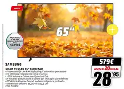MediaWorld SAMSUNG Smart TV QLED 65" 65Q6FAAU offerta