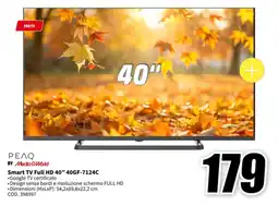 MediaWorld PEAQ Smart TV Full HD 40” 40GF-7124C offerta