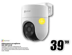 MediaWorld EZVIZ Videocamera sorveglianza H8C 3MP 2K SE offerta